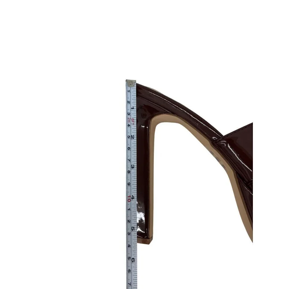 CATHY DIN / Kaiaa-7 / Brown Patent Leather / Platform / High Heel / Sandals With